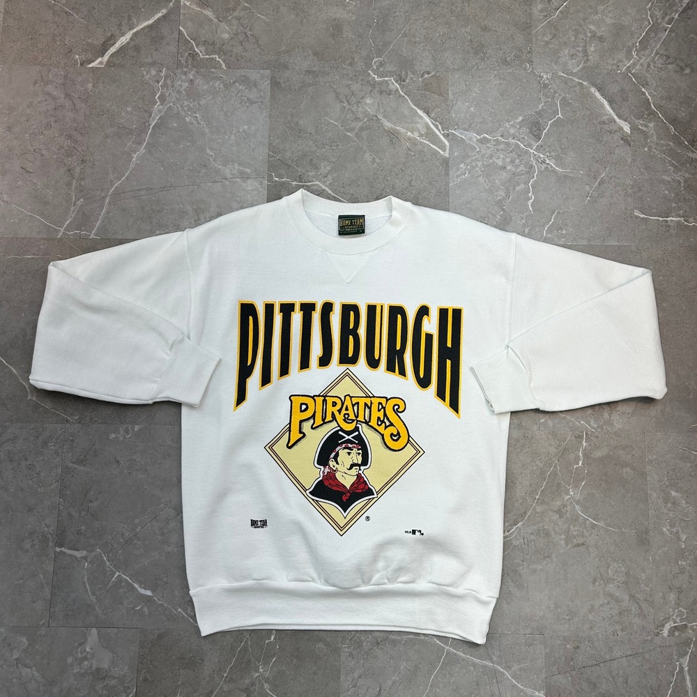 90s Vintage Pittsburgh Pirates Sweatshirt Mens Large Jolly Roger Buccos Crewneck
